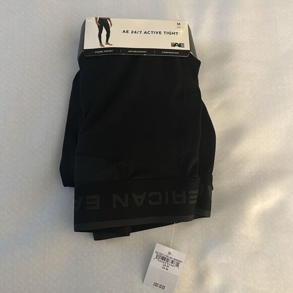 American Eagle Tights Mens Medium Black Baselayer - Picture 1 of 2